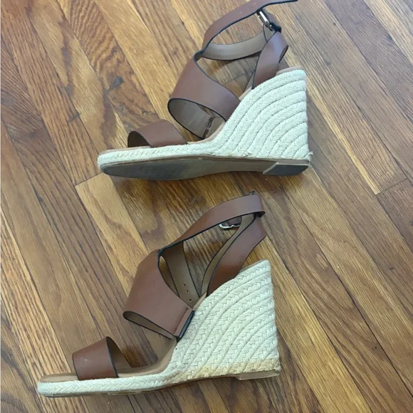 Zara Brown Leather Strappy Sandals, Sz 7 - Picture 4 of 6